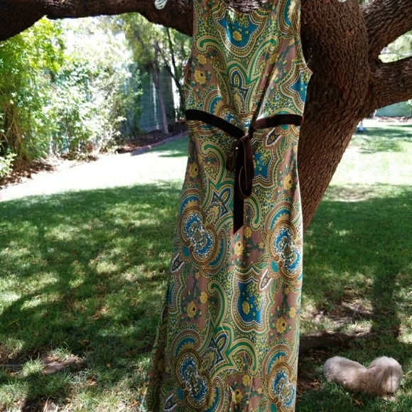 SOLD! EUC silk paisley summer dress sz 2 - Picture 3 of 6